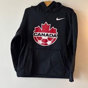 Nike Black and Red Canada Kids Hoodie